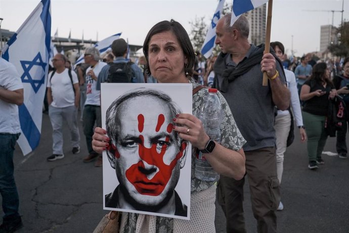 Protesta contra el Gobierno israelí de Benjamin Netanyahu en Jerusalén.