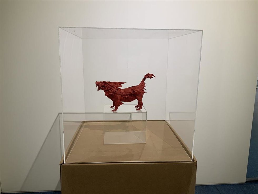 León rojo del plegador japonés Takuro Kashiwamura.