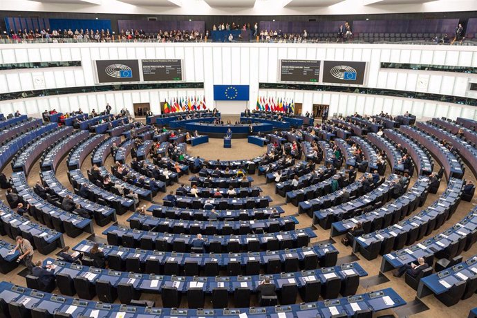 Archivo - Hemiciclo del Parlamento Europeo en Estrasburgo (Francia).  