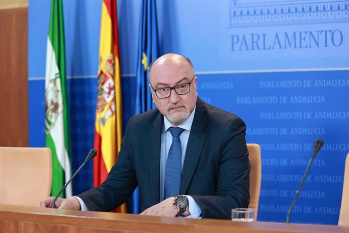El portavoz adjunto del Grupo Vox en el Parlamento andaluz, Ricardo López Olea, este miércoles