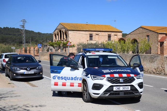 Cotxe dels Mossos d'Esquadra a Bellcaire d'Empordà (Girona)