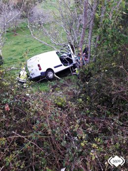 Accidente de tráfico en Grado.