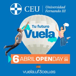 Imagen promocional de las jornadas de puertas abiertas de la Universidad CEU Fernando III.