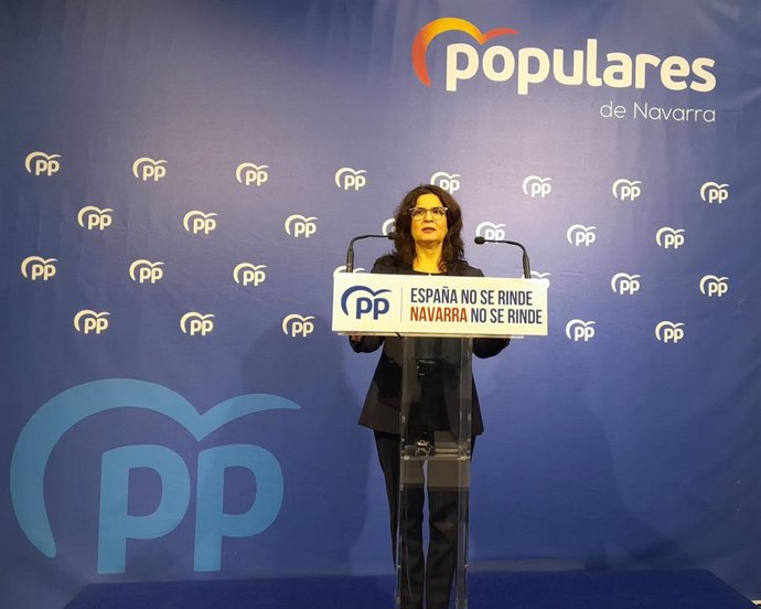 Archivo - La parlamentaria del PPN Maribel García Malo