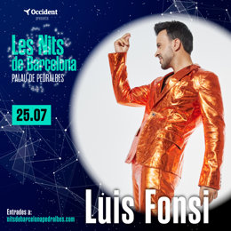 Cartel del concierto de Luis Fonsi en el festival Les Nits de Barcelona