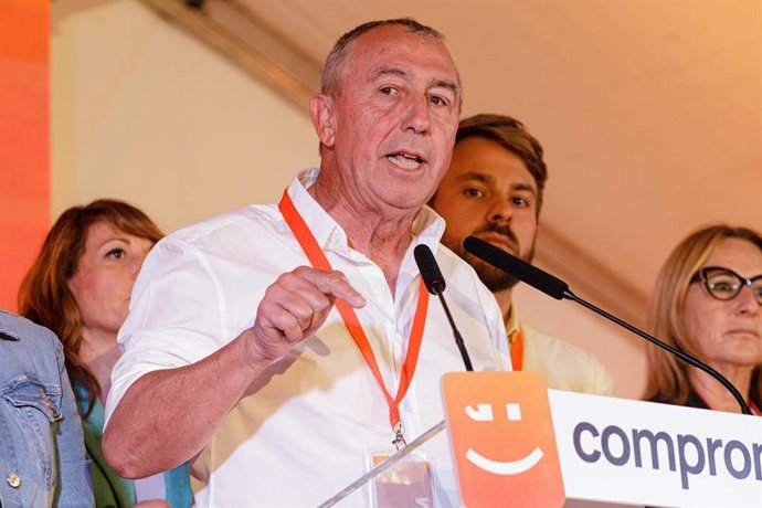 Archivo - Arxiu- El candidat de Compromís a la Presidncia de la Generalitat, Joan Baldoví, intervé durant el seguiment de la jornada electoral en la seu de Compromís, a 28 de maig del 2023, a Valncia, Comunitat Valenciana (Espanya)