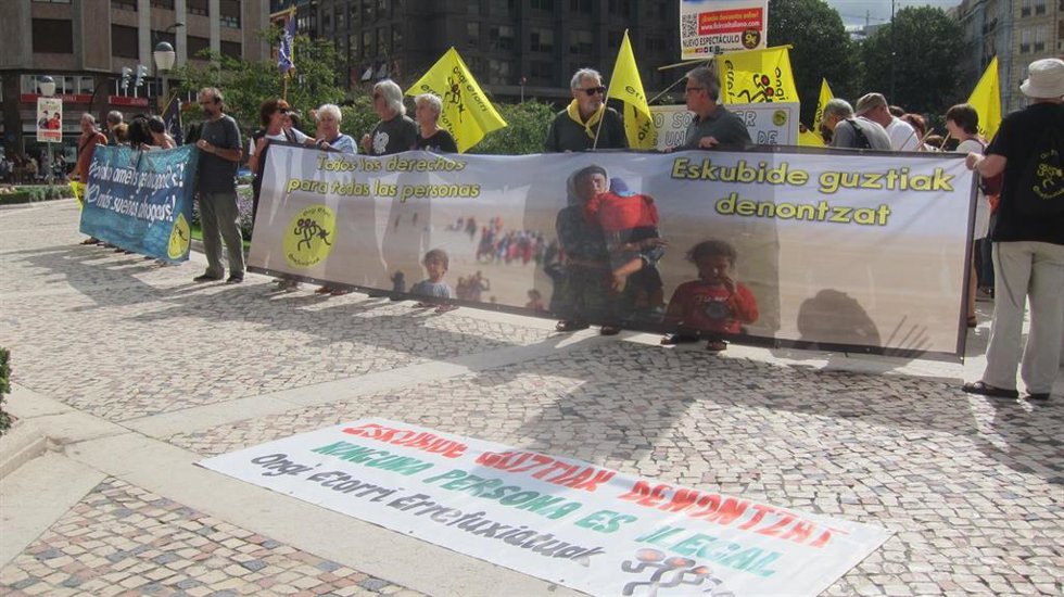 Archivo - Concentración de Ongi Etorri Errefuxiatuak