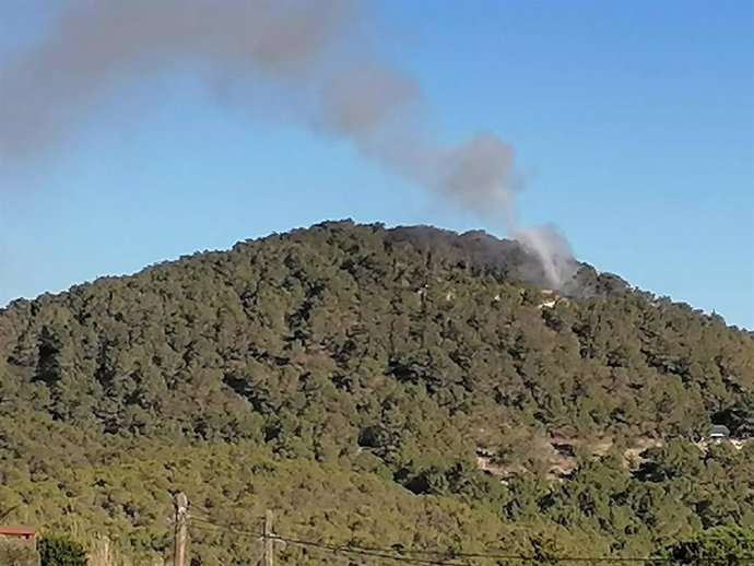 Incendio en Es Coll des Vent.