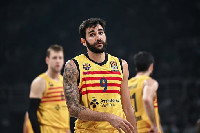 Ricky Rubio of FC Barcelona during the Turkish Airlines EuroLeague basketball match between Panathinaikos AKTOR Athens and FC Barcelona on March 22, 2024 at Oaka Altion Arena in Athens, Greece - Photo Stefanos Kyriazis / LiveMedia / DPPI