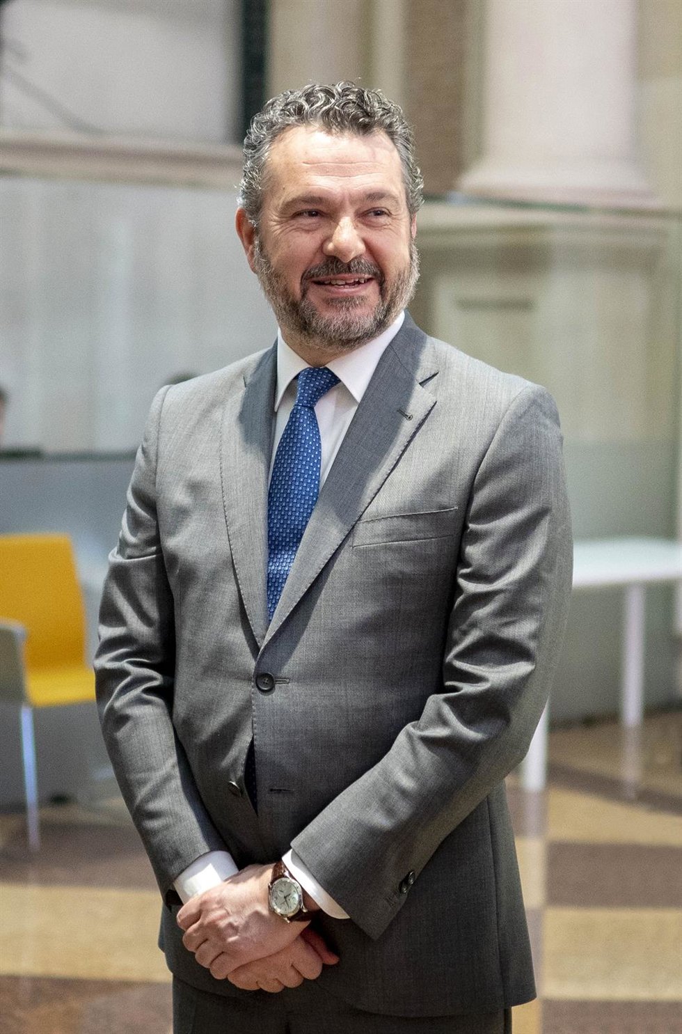 El presidente de la CNMV, Rodrigo Buenaventura, durante la segunda jornada del IV Observatorio de las Finanzas organizado por El Español e Invertia, en la Universidad Camilo José Cela, a 20 de marzo de 2024, en Madrid (España).