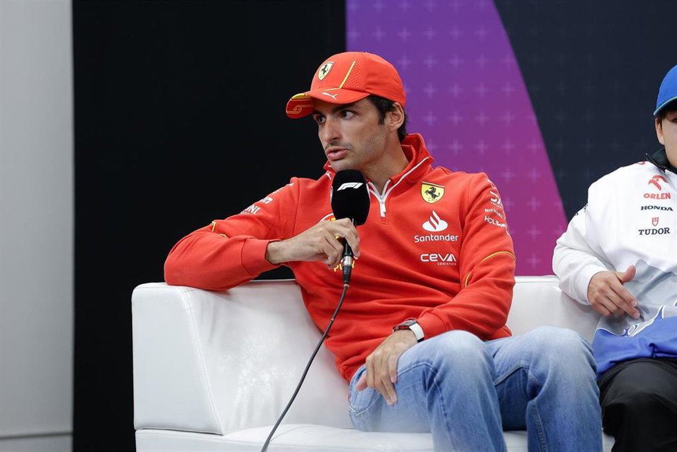 El piloto español Carlos Sainz (Ferrari), en rueda de prensa durante el GP de Japón 2024.
