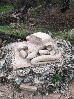 Actos vandálicos en la ruta de las esculturas de Bogarra.