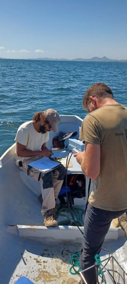 Archivo - Ténicos del IMIDA en el Mar Menor