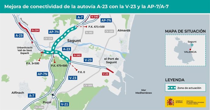 Punt de l'actuació a Sagunt
