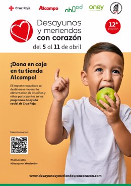 Cartel de la campaña 'Desayunos y Meriendas #Con Corazón'