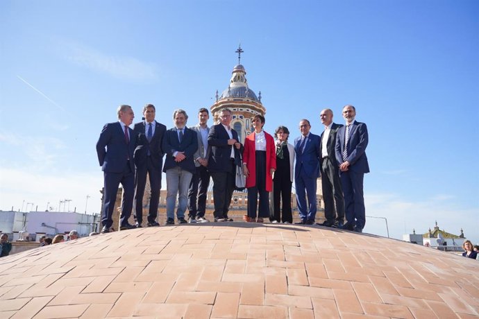 Inauguración de la cubierta de la Iglesia universitaria de la Anunciación por parte de la ministra de Vivienda, Isabel Rodríguez.