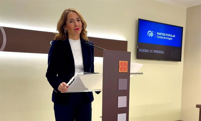 Archivo - La diputada del PP Aragón María Navarro.