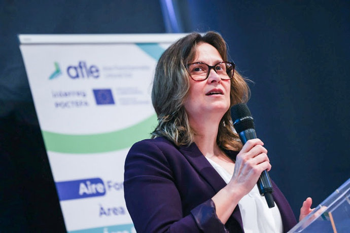 La consellera de Acción Exterior y Unión Europea de la Generalitat, Meritxell Serret, en el Observatori Oceanogrfic de Bañuls del Mar