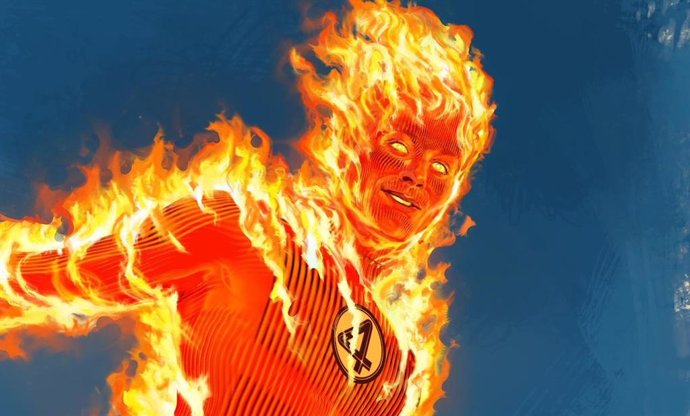 Primer póster de Joseph Quinn como Antorcha humana en Los 4 fantásticos de Marvel
