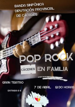 Cartel del concierto de la Banda Sinfónica Provincial de Cáceres