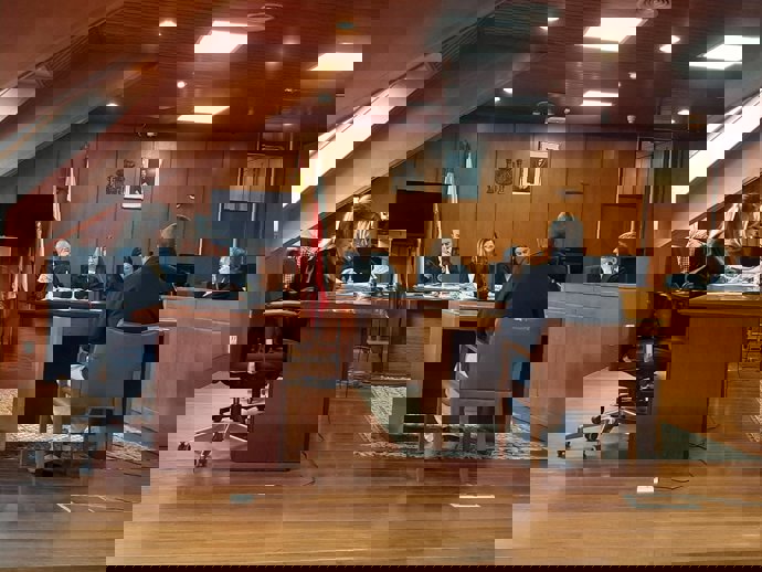 Juicio contra el acusado.