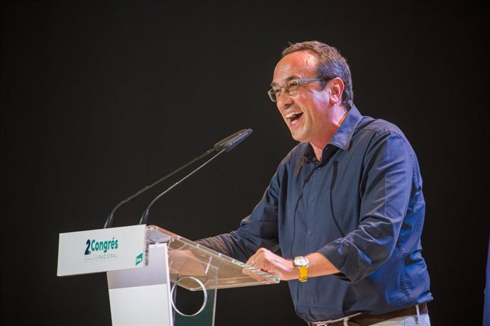 Archivo - El exconseller y nuevo presidente del Consell Nacional de Junts, Josep Rull,  interviene en el último día del congreso de Junts Per Catalunya (JxCat), a 17 de julio de 2022, wn L`Hospitalet de Llobregat, Barcelona, Cataluña, (España). Junts apro