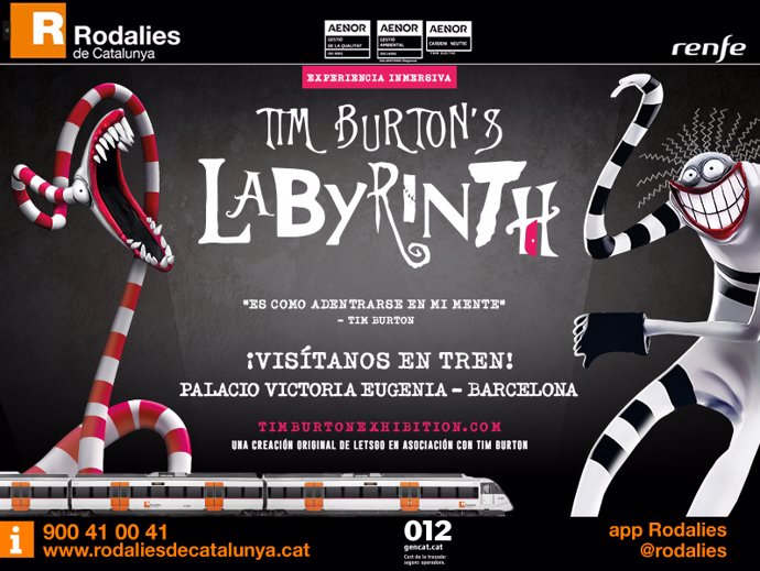 Renfe colabora con la experiencia inmersiva de Tim Burton