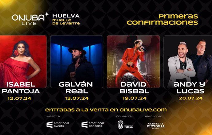 Cartel del ciclo de conciertos Onuba Live en Huelva.