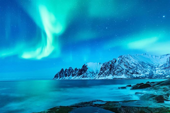 Archivo - Aurora boreal en Noruega.