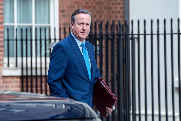 March 26, 2024, London, England, United Kingdom: Foreign Secretary DAVID CAMERON arrives at Downing Street for a Cabinet Meeting.