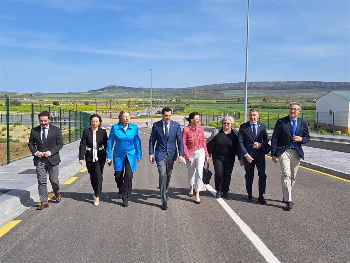 Acto de inauguración de las obras de urbanización de la primera fase del área logística del Puerto Seco de Antequera.