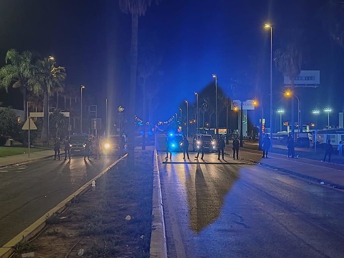 Dispositivo policial para evitar carreras ilegales de motos en El Puerto