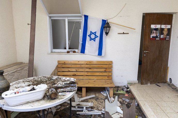 A hostage home pictured during a visit to the Kibbutz Nir Oz, on the first day of a diplomatic mission to Israel and the Palestinian territories, Wednesday 27 March 2024. She will call for an immediate ceasefire in the ongoing war of Israel in the Gaza st