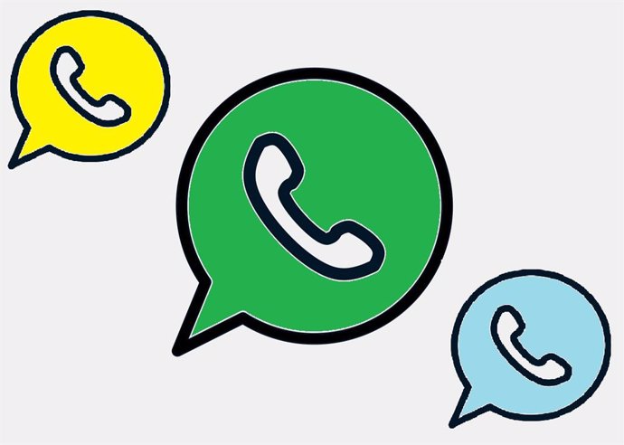 Iconos de WhatsApp env arios colores