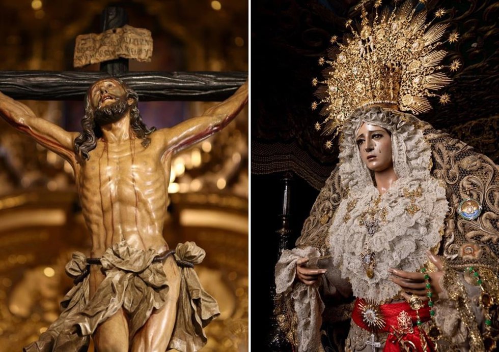Montaje con las imagenes del Cachorro y de la Esperanza.