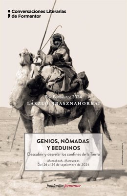 Cartel de la XVII edición de las Conversaciones Literarias de Formentor, con el lema 'Genios, nómadas y beduinos', que se celebrarán del 26 al 29 de septiembre en Marrakech (Marruecos)