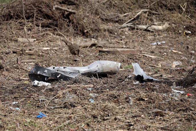 March 27, 2024, Odesa, Ukraine: ODESA, UKRAINE - MARCH 27, 2024 - Missile debris are found on the premises of the botanical garden of Odesa I.I. Mechnykov National University that has been damaged by a Russian rocket attack, Odesa, southern Ukraine.