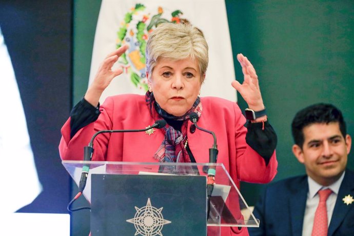 Archivo - January 12, 2024, Mexico City, Munich, Mexico: January 12, 2024, Mexico City, Mexico: The Chancellor of Mexico, Alicia Barcena chairs the Meeting with Ambassadors and Consuls at the Secretariat of Foreign Affairs in Mexico City.