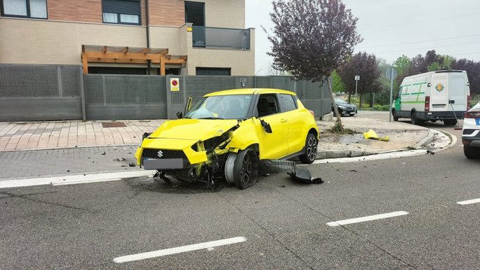 Accidente registrado este sábado en el vallisoletano barrio de Parquesol