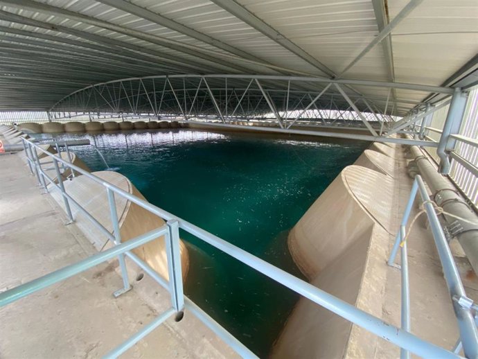 Estación de Tratamiento de Agua Potable (ETAP) que abastece a la ciudad de Fraga