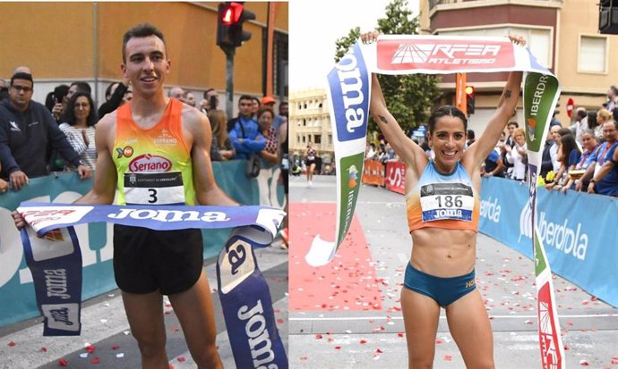 Lidia Campo y Miguel Baidal, campeones de España de 10 km en ruta.