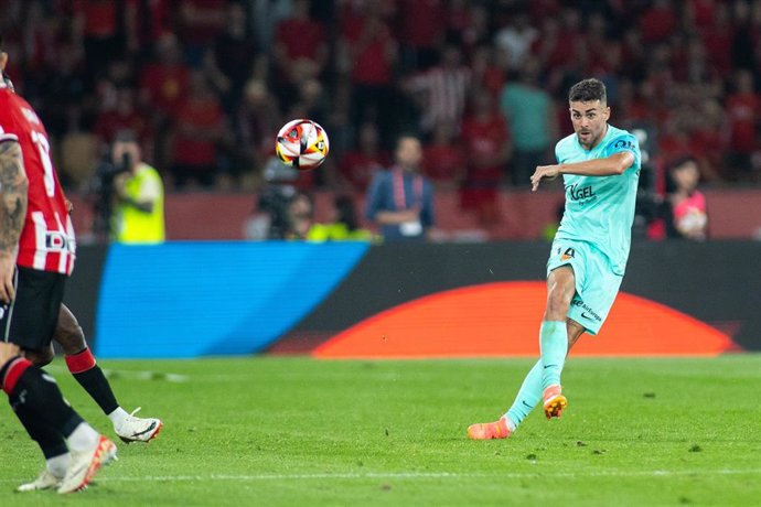 Dani Rodriguez of RCD Mallorca in action during the spanish cup, Copa del Rey, Final football match played between Athletic Club  and RCD Mallorca at La Cartuja stadium on April 6, 2024, in Sevilla, Spain.