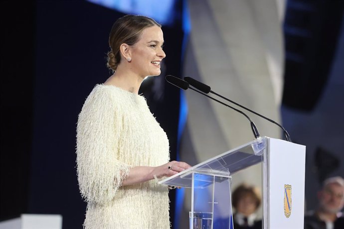 Archivo - La presidenta del Govern balear, Marga Prohens, interviene durante la entrega de la Medalla de Oro de la Comunidad Autónoma, en la Lonja, a 29 de febrero de 2024, en Palma de Mallorca, Mallorca, Baleares (España). La Lonja de Palma acoge hoy, co