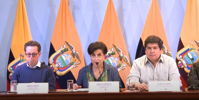 La ministra de Exteriores de Ecuador, Gabriela Sommerfeld.