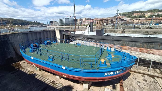 La gabarra en la que el Athletic surcará la ría este jueves como campeón de Copa