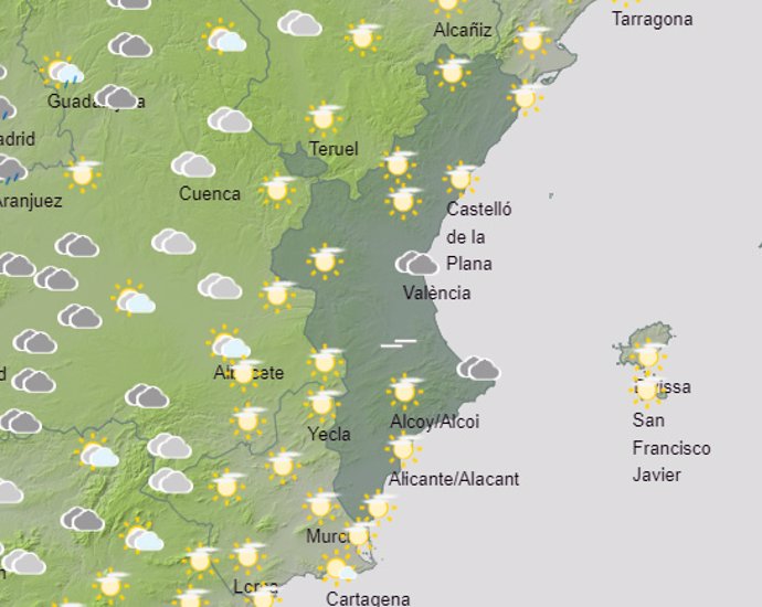 Predicción meteorológica para este domingo, 7 de abril