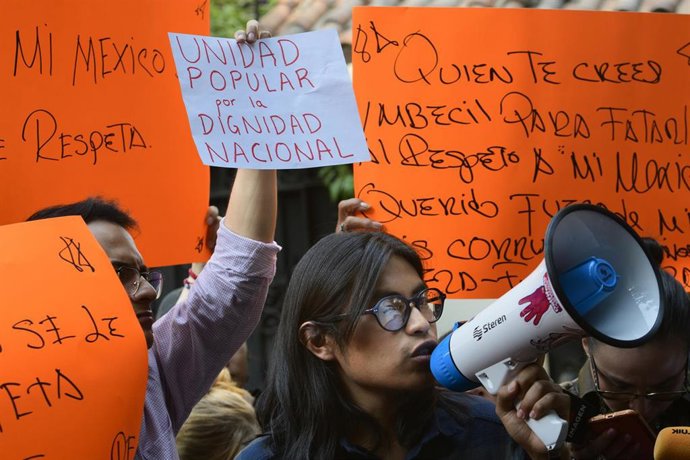 Protestas contra la Embajada de Ecuador en México 