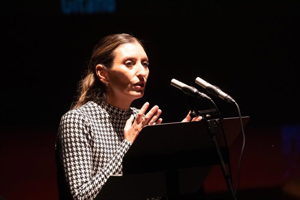 Archivo - Intervención de Sara Giménez directora general de la Fundación Secretariado Gitano,a 7 de noviembre de 2022 en Sevilla (Andalucía, España).