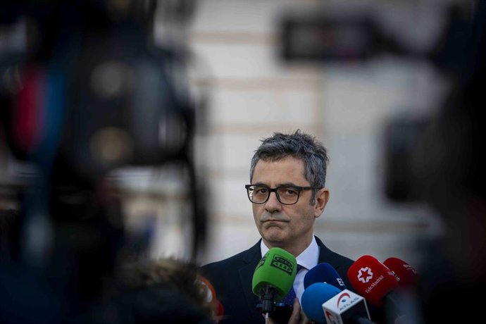 Archivo - El ministro de la Presidencia, Relaciones con las Cortes y Justicia, Félix Bolaños. 