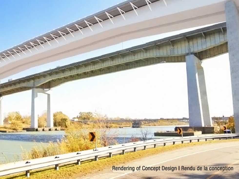 Simulación del puente por el que pujan ACS, Acciona y Sacyr